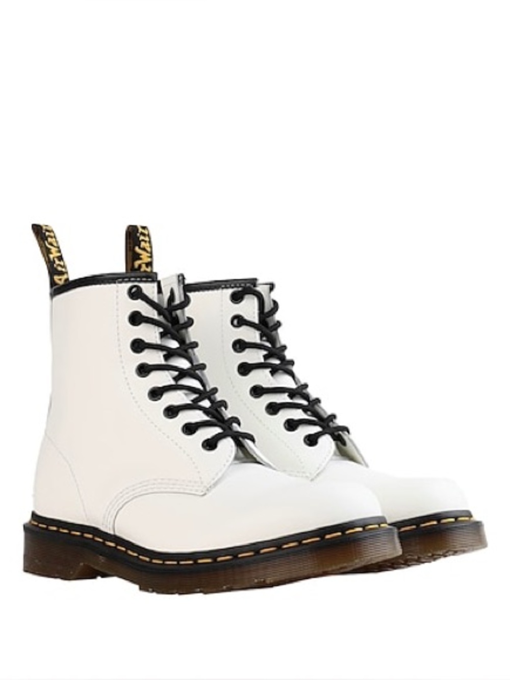 Dr. Martens 1460 SMOOTH LEATHER LACE UP BOOTS in White